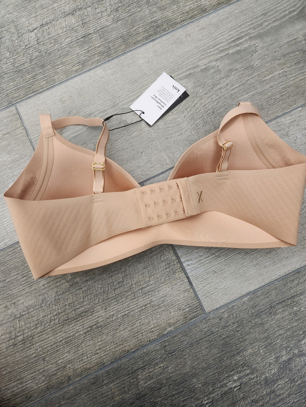 New With Tags Knix Wing Woman Wireless Contour Bra In Warm Sand Color - Picture 3 of 8